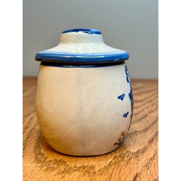 Vintage M.A Hadley Pottery Handpainted Farm Girl Farmers Wife Sugar Bowl/ Sugar - Picture 2 of 8